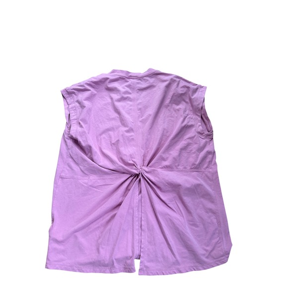 Athleta Breezy Twist Back Tank Top Orchid Pink V-Neck Sleeveless Womens Medium - Picture 2 of 4